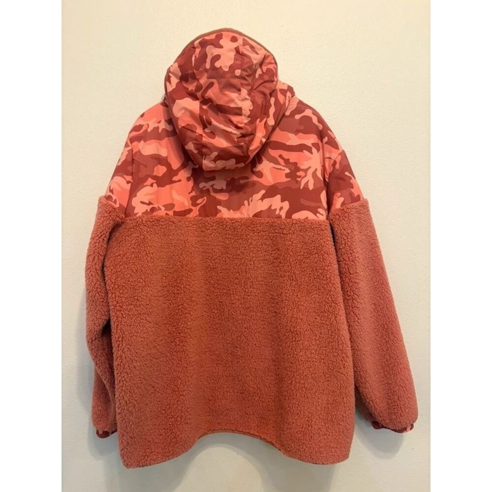 Outdoor Nation Pink Camo Sherpa Fleece Anorak Pullover Jacket Size XXL - Picture 4 of 5
